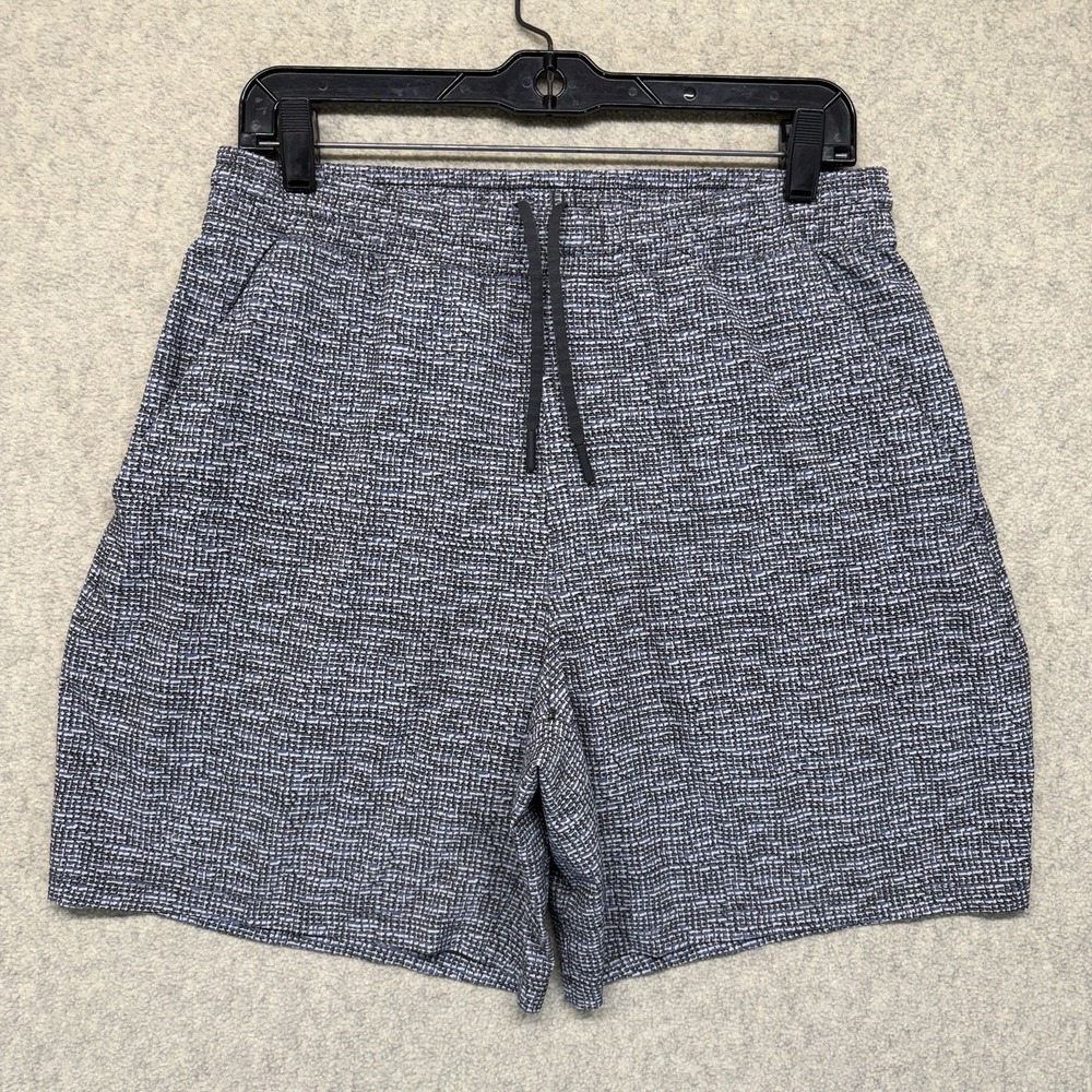 Lululemon Men's Pace Breaker Shorts Gray Textured Drawstring Lined Size L